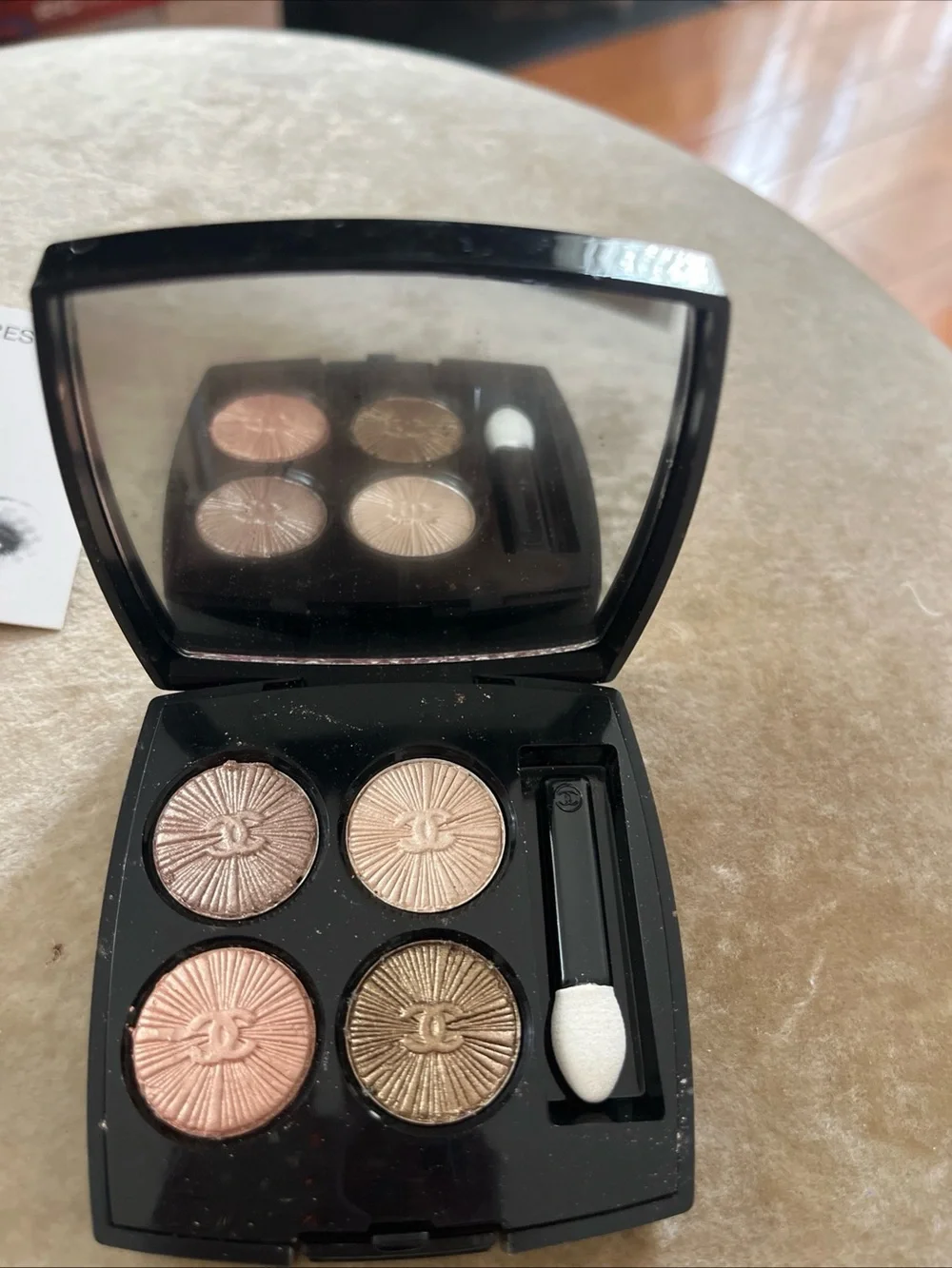 CHANEL limited edition Les 4 Ombres Quad Eyeshadow Champagne, Rose Gold Bronze,